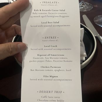 Cala Bella - Commercial catering prix fixe menu - Italian Near Me - Orlando, Florida