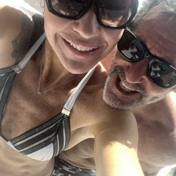 Contoy Excursions - On the top deck of the catamaran.