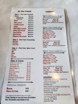 Menu photo 5 The Blazin' Claw Redlands, CA Menu photo 5 The Blazin' Claw Redlands, CA