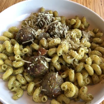 Noodles and Company - Pesto cavatappi w/meatballs - Noodles Near Me - Springfield, Virginia Noodles and Company - Pesto cavatappi w/meatballs - Noodles Near Me - Springfield, Virginia