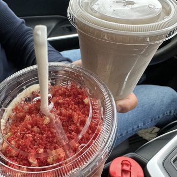 Mom’s Tacos - Esquite  with Hot Cheetos and an Horchata, sooo good!! - Tacos Near Me - Buckley, Washington
