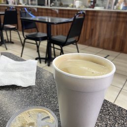 $2 coffee. Bigger than it looks.