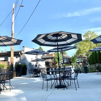 Cafe Nova - tables and umbrellas on a sunny day - Coffee & Tea Near Me - Saint Louis, Missouri Cafe Nova - tables and umbrellas on a sunny day - Coffee & Tea Near Me - Saint Louis, Missouri