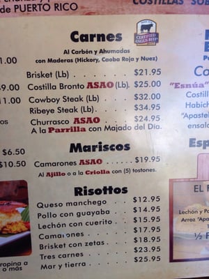 Menu photo 5 Asao Steakhouse Ciales, PR Menu photo 5 Asao Steakhouse Ciales, PR