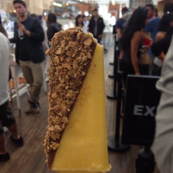 Popbar - Mango w milk chocolate and waffle cone bits - Desserts Near Me - Anaheim, California Popbar - Mango w milk chocolate and waffle cone bits - Desserts Near Me - Anaheim, California