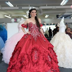 If you are feeling more adventurous you can choose this Red quinceañera dress.