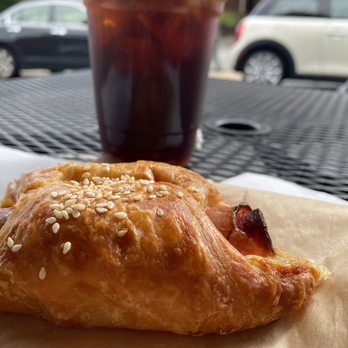 Press and Grind - Ham and cheese croissant, iced coffee - Coffee & Tea Near Me - Atlanta, Georgia Press and Grind - Ham and cheese croissant, iced coffee - Coffee & Tea Near Me - Atlanta, Georgia