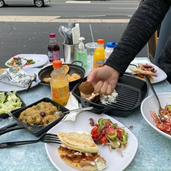 Souvlaqueria - Chicken "Yeero" Sandwich, Tzatziki Taco, Falafel, Babaganoush, Greek Salad - Greek Near Me - Union, New Jersey Souvlaqueria - Chicken "Yeero" Sandwich, Tzatziki Taco, Falafel, Babaganoush, Greek Salad - Greek Near Me - Union, New Jersey