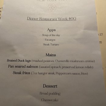The Consulate - Restaurant week menu - French Near Me - New York, New York The Consulate - Restaurant week menu - French Near Me - New York, New York
