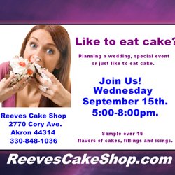 Reeves Cake Shop - Cake Tasting Open House