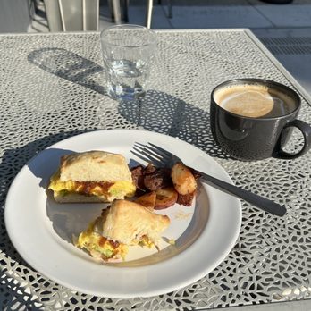 Petit Cafe - Buttermilk Biscuit Egg Sandwich Lavender Latte - Coffee & Tea Near Me - Oakland, California Petit Cafe - Buttermilk Biscuit Egg Sandwich Lavender Latte - Coffee & Tea Near Me - Oakland, California