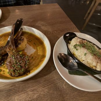 Leña Brava - Lamb chops and elote. Elote would have been better charred - Seafood Near Me - Chicago, Illinois