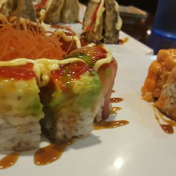 Sake Sushi - Earthquake Roll & Dynamite California Roll. Free Volcano Roll in the back. - Sushi Bars Near Me - Norfolk, Virginia Sake Sushi - Earthquake Roll & Dynamite California Roll. Free Volcano Roll in the back. - Sushi Bars Near Me - Norfolk, Virginia