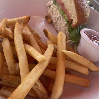 Chicken Ranch - Half a Chicken Salad Sandwich with fries - Chicken Shop Near Me - Palm Springs, California