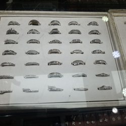 Wedding ring styles. They have all types of metals, let them know what you're looking for or what your budget is.