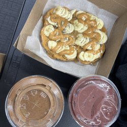 Mehar's Fruits - Berry smoothie, coffee smoothie and pb banana toast