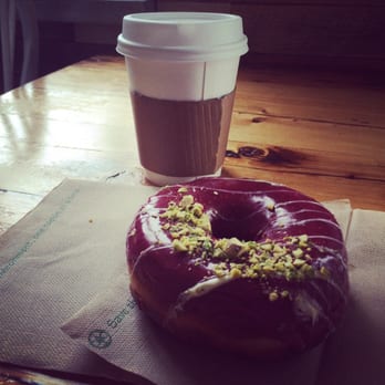 Union Square Donuts - Berry pistachio donut and hot apple cider! - Donuts Near Me - Somerville, Massachusetts Union Square Donuts - Berry pistachio donut and hot apple cider! - Donuts Near Me - Somerville, Massachusetts