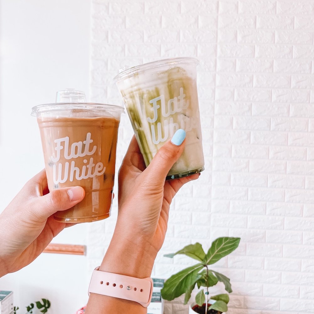 Flat White Coffee - Strawberry Matcha and honey oat - Cafes Near Me - Cypress, California Flat White Coffee - Strawberry Matcha and honey oat - Cafes Near Me - Cypress, California