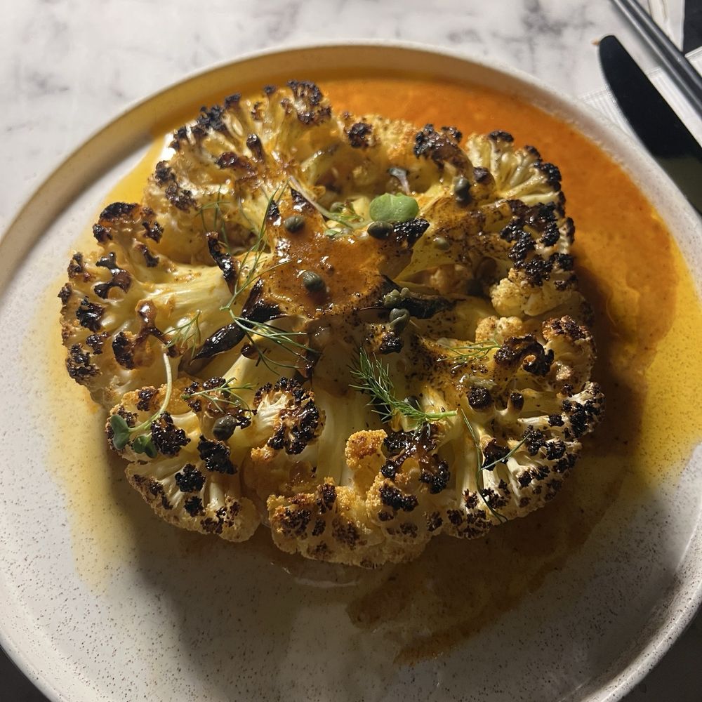 TLV Tapas Bar - Cauliflower Steak - Mediterranean Near Me - Los Angeles, California TLV Tapas Bar - Cauliflower Steak - Mediterranean Near Me - Los Angeles, California