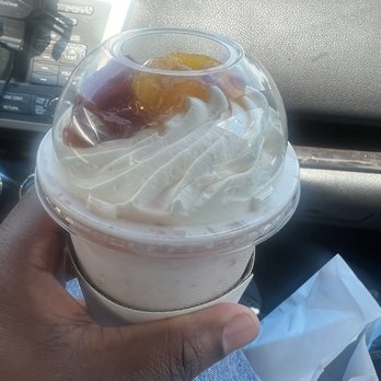 Peach Cobbler Factory - STRAWBERRY PEACH COBBLER MILKSHAKE was fantastic! In every single sip you could taste bits of cobbler and tasty crust! - Coffee & Tea Near Me - Gahanna, Ohio Peach Cobbler Factory - STRAWBERRY PEACH COBBLER MILKSHAKE was fantastic! In every single sip you could taste bits of cobbler and tasty crust! - Coffee & Tea Near Me - Gahanna, Ohio