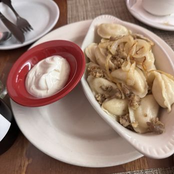 Soba - Coltunasi cu Cartofi (potato dumplings w/ sour cream) - Modern European Near Me - Fairbanks, Alaska Soba - Coltunasi cu Cartofi (potato dumplings w/ sour cream) - Modern European Near Me - Fairbanks, Alaska