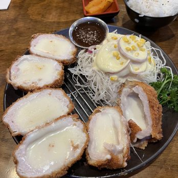 Kurobuta - Cheese katsu. Comes with a bowl of rice. - Ramen Near Me - Carrollton, Texas Kurobuta - Cheese katsu. Comes with a bowl of rice. - Ramen Near Me - Carrollton, Texas