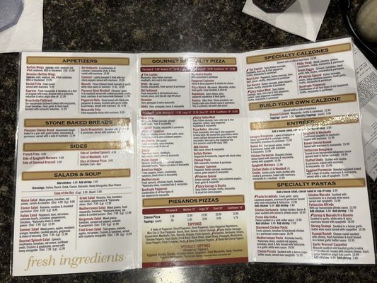 Menu photo 8 Piesanos Stone Fired Pizza - St Augustine St. Augustine, FL Menu photo 8 Piesanos Stone Fired Pizza - St Augustine St. Augustine, FL