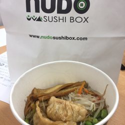 Nudo Sushi Box - Tofu puffs with veggie dumplings and noodles