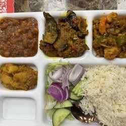 Prem Sweets and Restaurant - Thaali - with all vegan curries