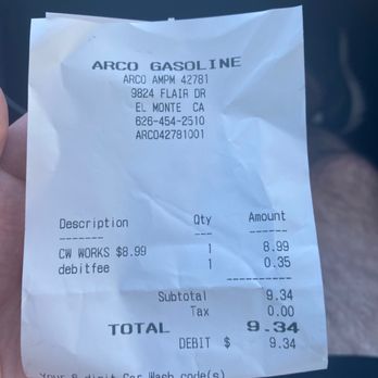 Arco Am Pm - 35 cent fee for using debit - Gas Stations Near Me - El Monte, California