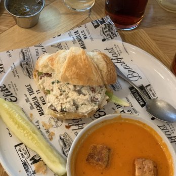 Magnolia Table - Our Favorite Chicken Salad Sandwich & House Tomato Basil - Breakfast & Brunch Near Me - Waco, Texas Magnolia Table - Our Favorite Chicken Salad Sandwich & House Tomato Basil - Breakfast & Brunch Near Me - Waco, Texas