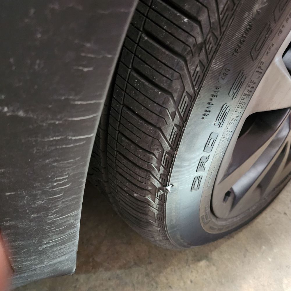 Screw in tire from Goodyear Screw in tire from Goodyear