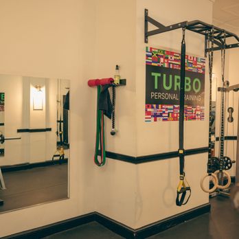 Turbo Personal Training - Wall-mounted pull-up rig with TRX, resistance bands, and Turbo Personal Training branding. - Trainers Near Me - Caldwell, New Jersey Turbo Personal Training - Wall-mounted pull-up rig with TRX, resistance bands, and Turbo Personal Training branding. - Trainers Near Me - Caldwell, New Jersey