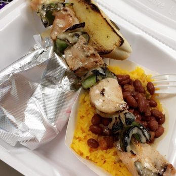 Rob's Kabobs - Lemon garlic salmon over rice and beans - Food Trucks Near Me - Rochester, New York