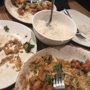 P.F. Chang's - Lobster & Shrimp Rice, Crispy Honey glazed chicken..... No to go box, Thanks. - Chinese Near Me - Wayne, New Jersey