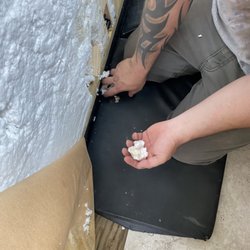 Hot Spring Spas - The technician confirms an in-foam leak.