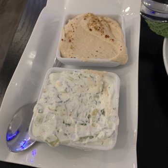 Chop 'N Grill BBQ - Hummus (top), Yogurt Cucumber (bottom) - Barbeque Near Me - Burbank, California