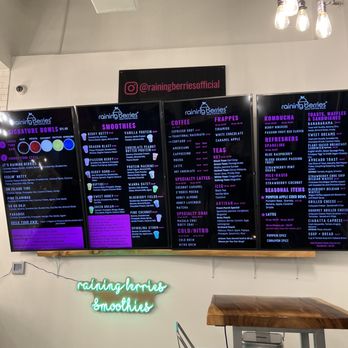 Raining Berries - Menus - Acai Bowls Near Me - Lutz, Florida
