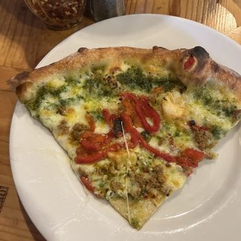 Crispelli's Bakery & Pizzeria - Slice of shrimp & chorizo pizza - Pizza Near Me - Berkley, Michigan Crispelli's Bakery & Pizzeria - Slice of shrimp & chorizo pizza - Pizza Near Me - Berkley, Michigan