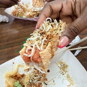 Fresh Tortillas - Taco Sushi (Salmon & Avocado) - Japanese Near Me - Bronx, New York