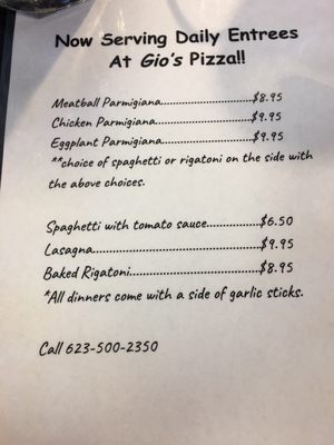 Menu photo 2 Gio's Pizza Anthem, AZ Menu photo 2 Gio's Pizza Anthem, AZ