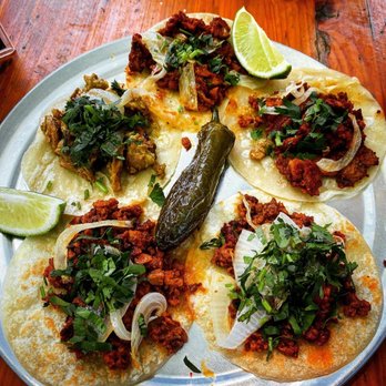 Cascabel - tuesday Taco Platter - GF CORN TORTILLA al pastor flavor - Vegan Near Me - Houston, Texas