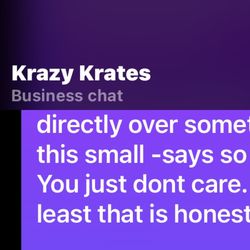 Krazy Krates - No resolution. But they did block me on Facebook . Imagine that.