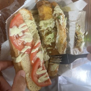 Up The Creek Raw Bar - Flounder po-boy - Seafood Near Me - Apalachicola, Florida Up The Creek Raw Bar - Flounder po-boy - Seafood Near Me - Apalachicola, Florida