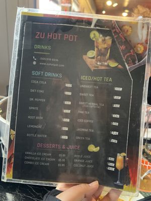 Menu photo 5 Zu Hot Pot Albuquerque, NM