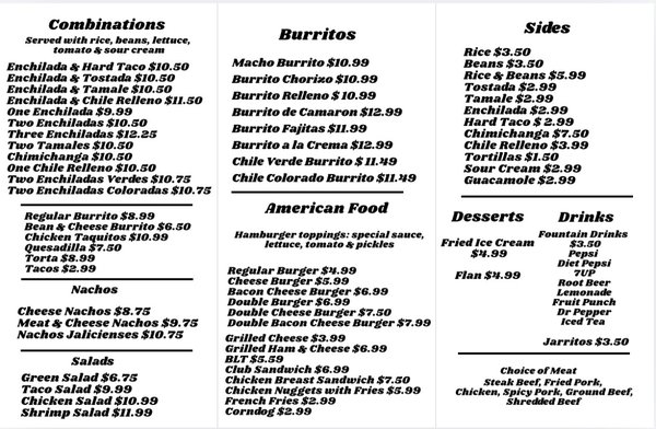 Menu photo 2 El Jaliscience Shelley, ID Menu photo 2 El Jaliscience Shelley, ID
