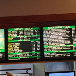 Smoky Mountain Barbecue - Inside Menu board