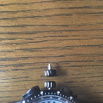 Watch Repair - Original crown on top and the new crown on the watch. The differences are subtle but it does make a difference - Watch Repair Near Me - New York, New York