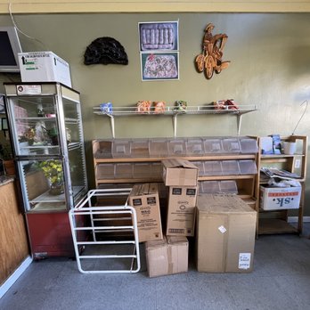 Banhwich - a room filled with boxes and a refrigerator - Vietnamese Near Me - San Francisco, California