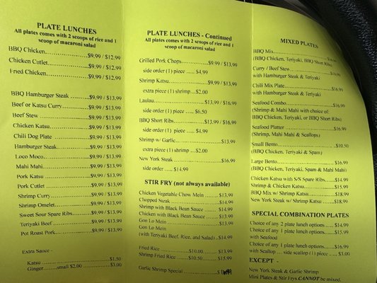Menu photo 1 Barbecue Kai Waianae, HI